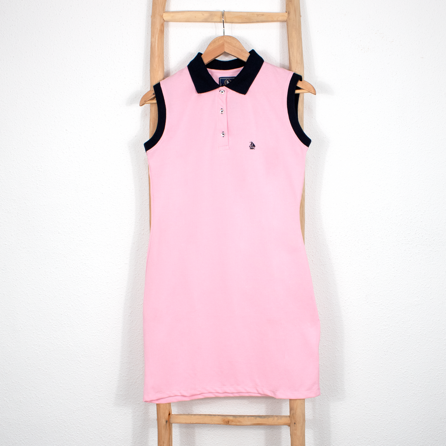 Vestido polo sin mangas rosa
