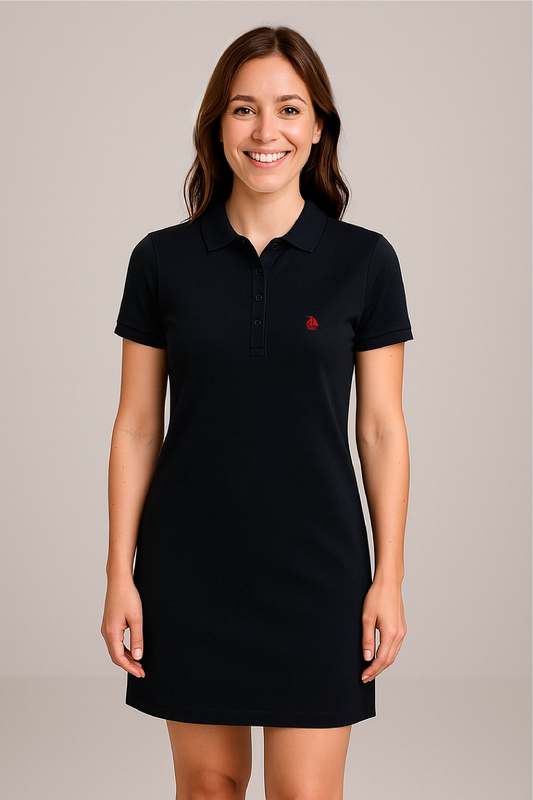 Vestido polo manga corta marino