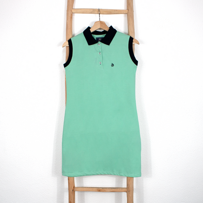 Vestido polo sin mangas verde mar