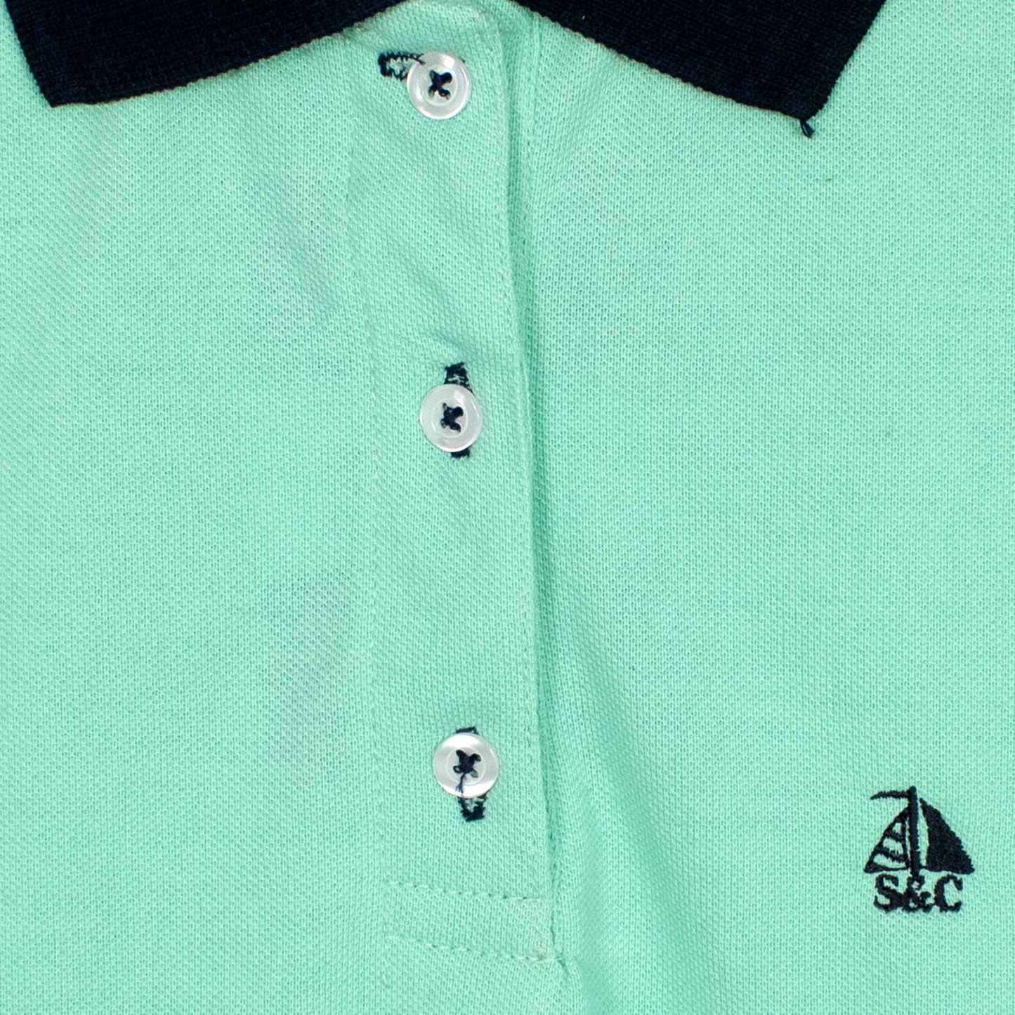 Vestido polo sin mangas verde mar