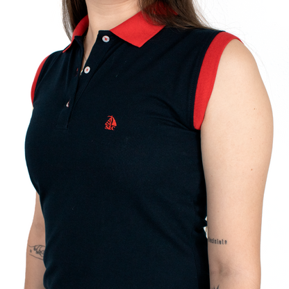 Vestido polo sin mangas negro