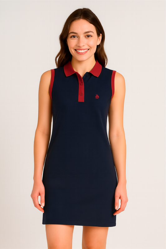 Vestido polo sin mangas marino