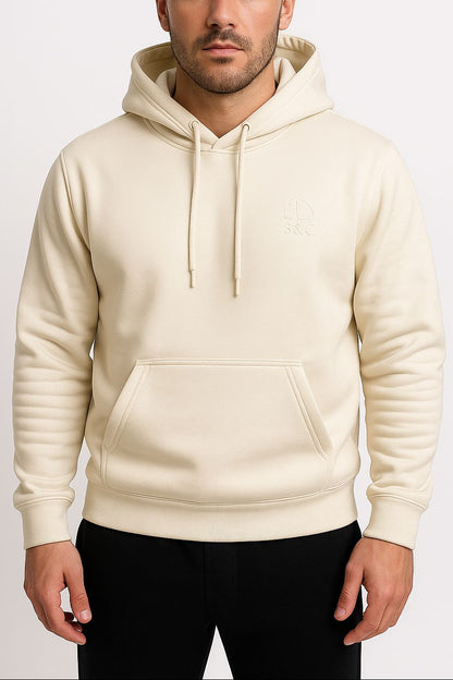 Sudadera con capucha blanco con barco