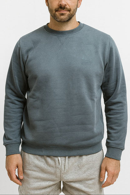 Sudadera gris con barco