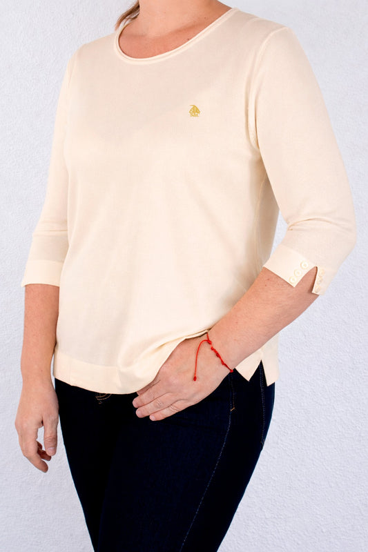 Jersey hilo frío beige