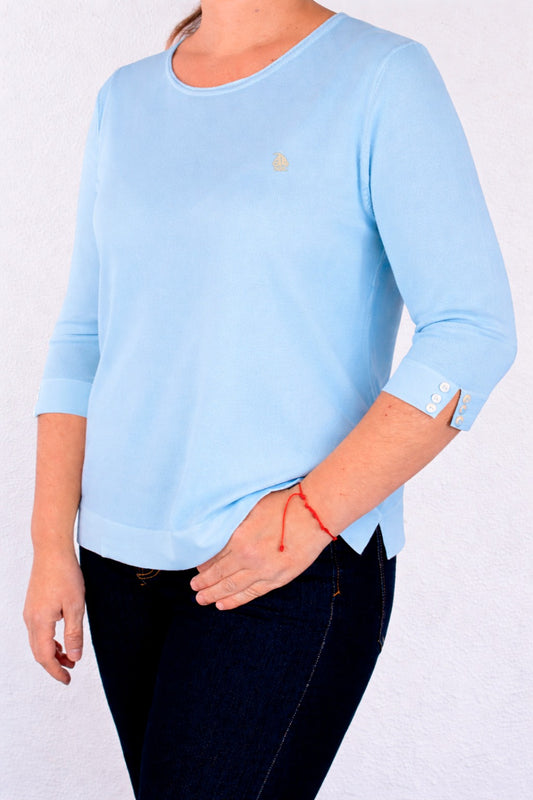 Jersey hilo frío celeste