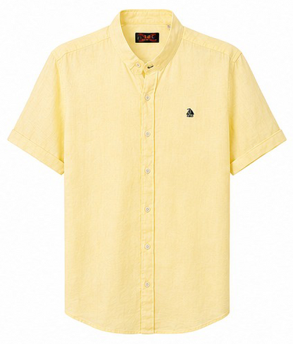 Camisa cuello mao manga corta Amarillo
