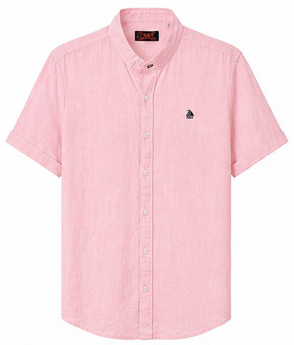 Camisa cuello mao manga corta Rosa