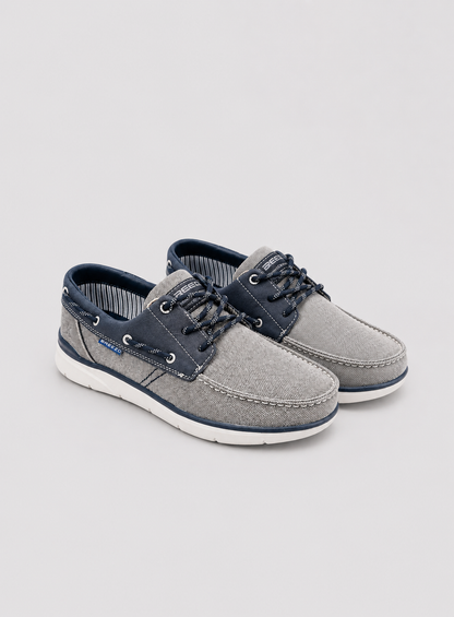 ZAPATO MOCASÍN CASUAL HOMBRE NÁUTICO GRIS MARINO