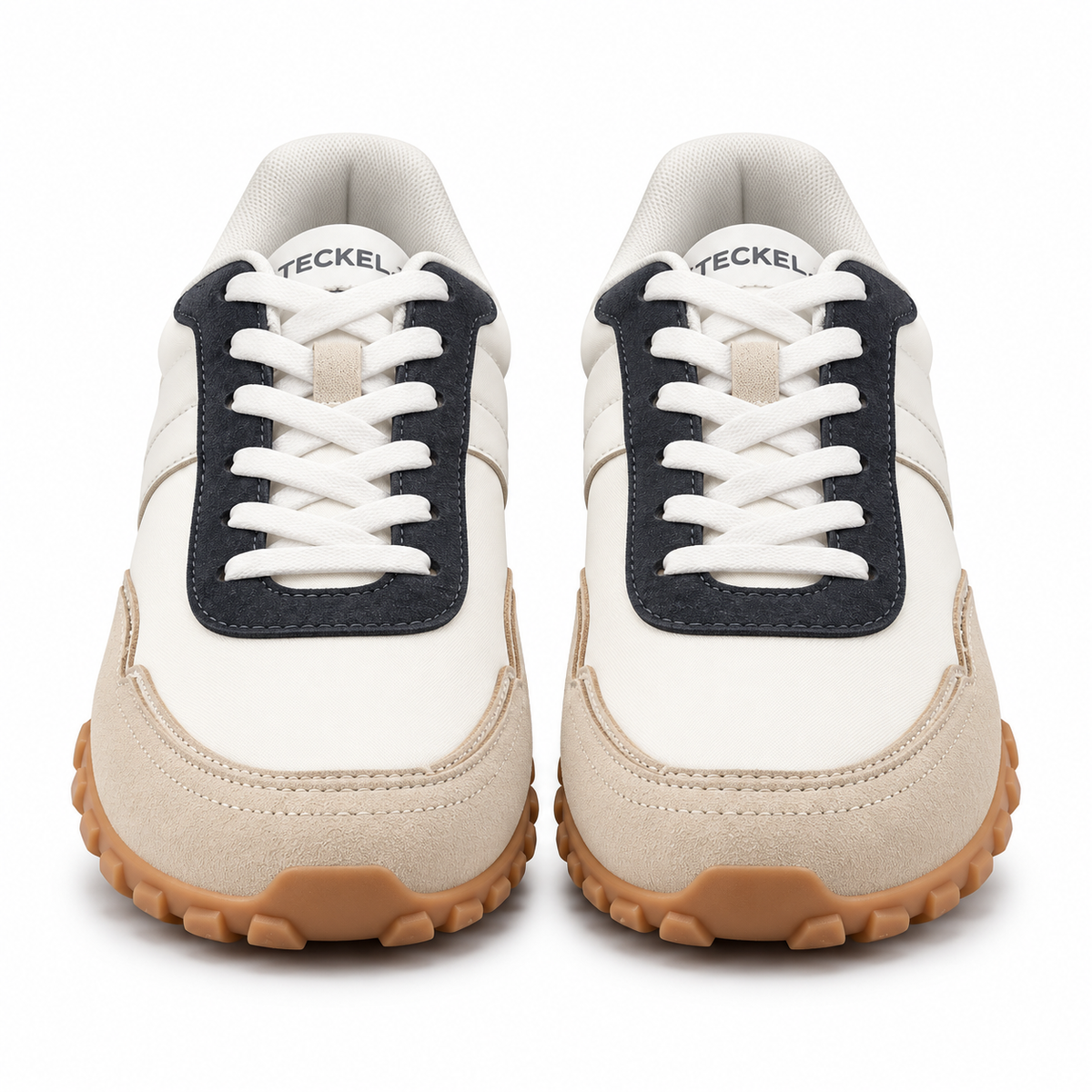 Zapatillas TECKEL casual cómodas de hombre Blanco combinado