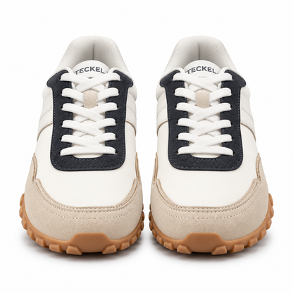 Zapatillas TECKEL casual cómodas de hombre Blanco combinado