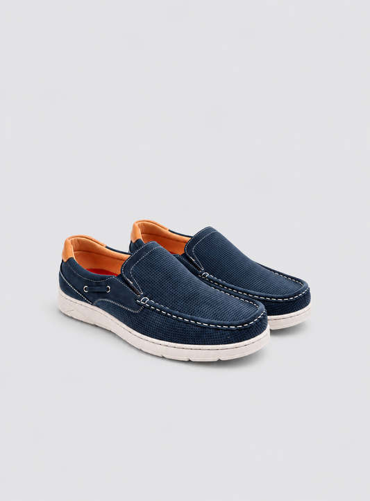 ZAPATO MOCASÍN CASUAL HOMBRE NÁUTICO AZUL MARINO