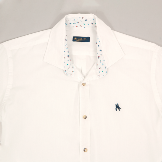 Camisa detalles florales Blanco