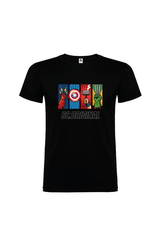 Camiseta Manga Corta Hombre Personalizada "Universo Vengador"
