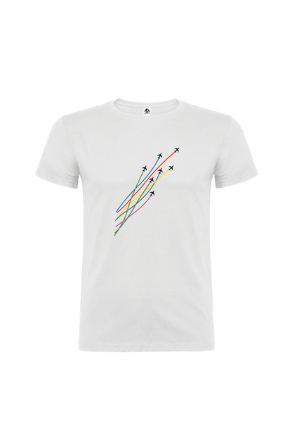 Camiseta Manga Corta Hombre Personalizada "Aviones"