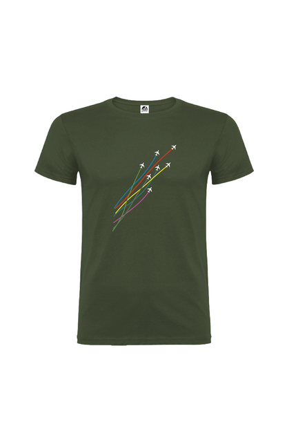 Camiseta Manga Corta Hombre Personalizada "Aviones"