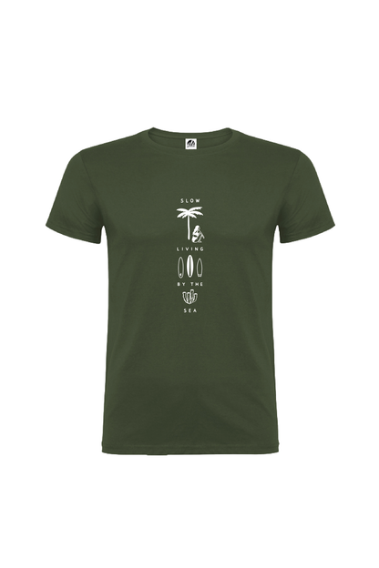 Camiseta Manga Corta Hombre Personalizada "Slow live"
