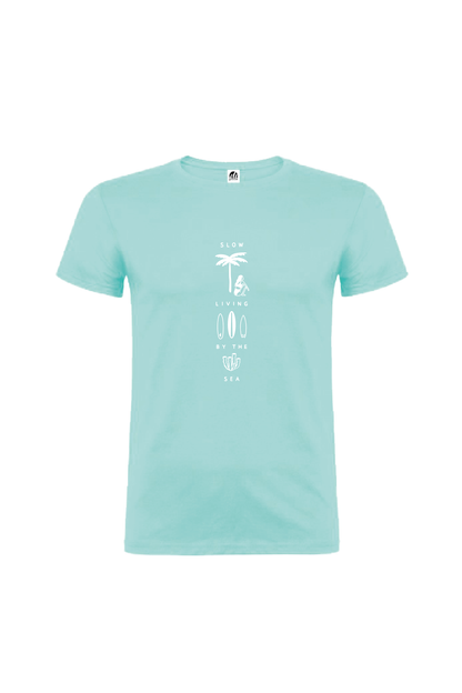 Camiseta Manga Corta Hombre Personalizada "Slow live"
