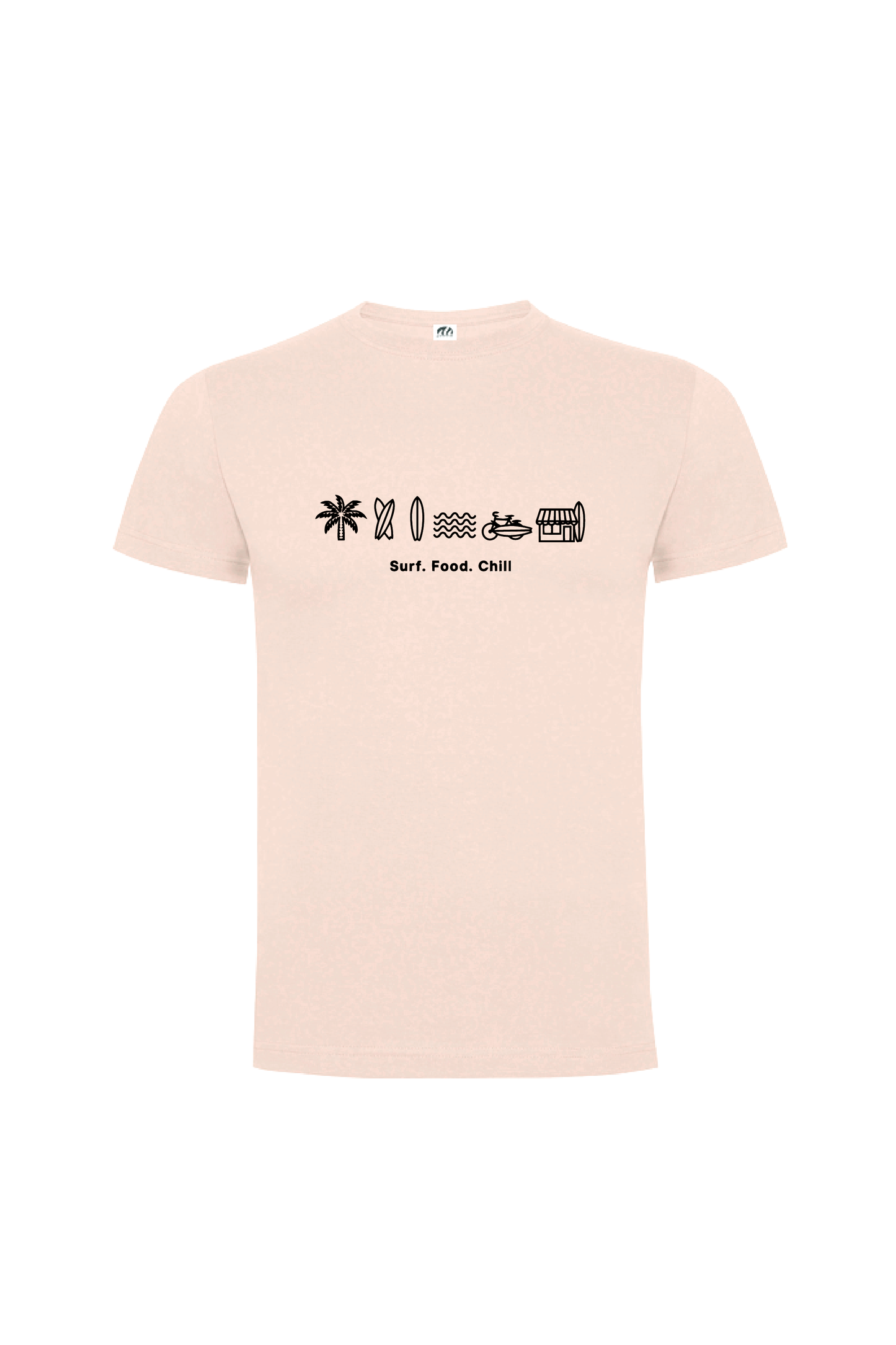Camiseta Manga Corta Hombre Personalizada "Surf food chill"