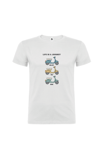 Camiseta Manga Corta Hombre Personalizada "Life is a journey"