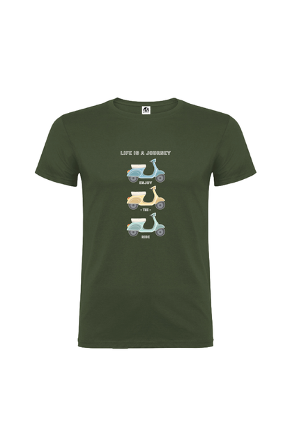 Camiseta Manga Corta Hombre Personalizada "Life is a journey"