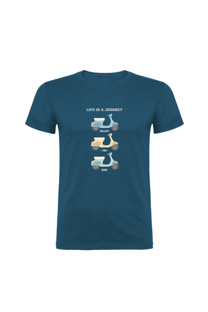 Camiseta Manga Corta Hombre Personalizada "Life is a journey"