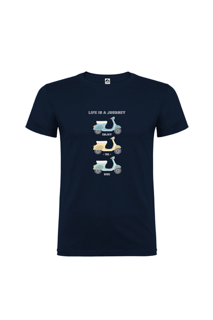 Camiseta Manga Corta Hombre Personalizada "Life is a journey"