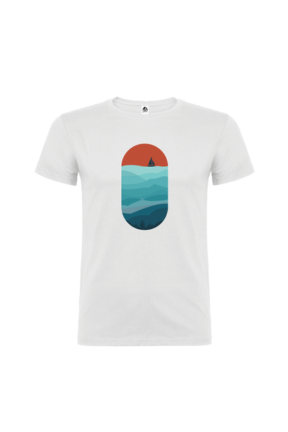 Camiseta Manga Corta Hombre Personalizada "Océano"