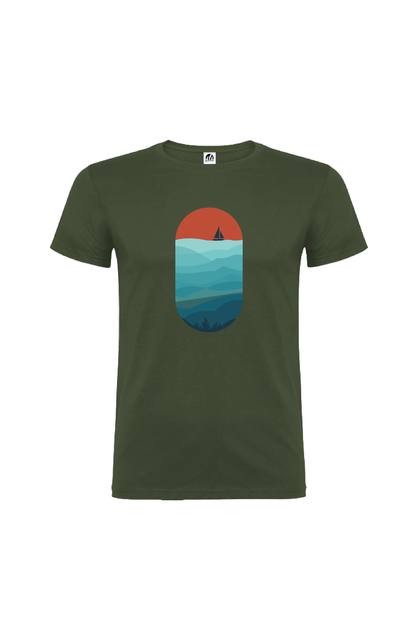 Camiseta Manga Corta Hombre Personalizada "Océano"