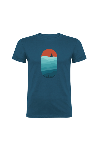 Camiseta Manga Corta Hombre Personalizada "Océano"