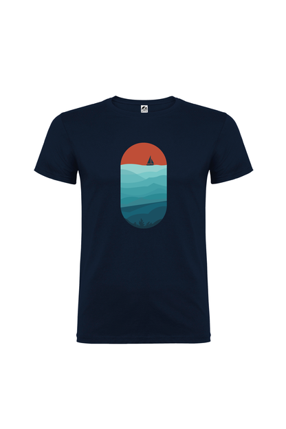 Camiseta Manga Corta Hombre Personalizada "Océano"