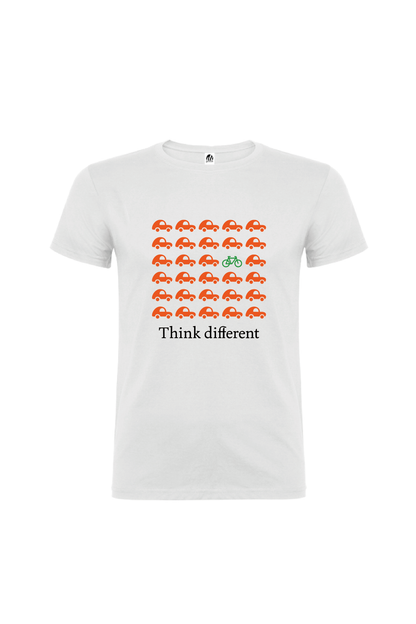 Camiseta Manga Corta Hombre Personalizada "Think different"