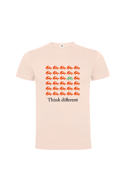 Camiseta Manga Corta Hombre Personalizada "Think different"