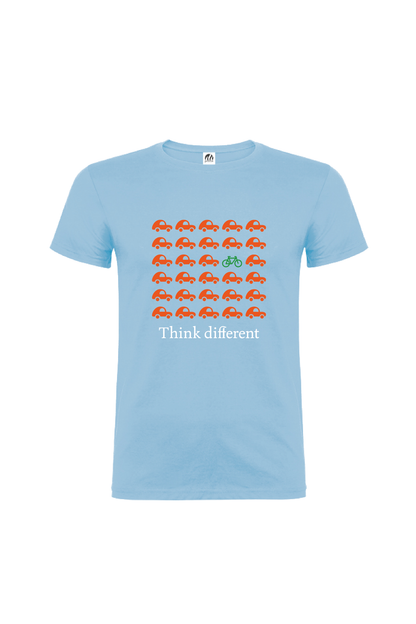 Camiseta Manga Corta Hombre Personalizada "Think different"
