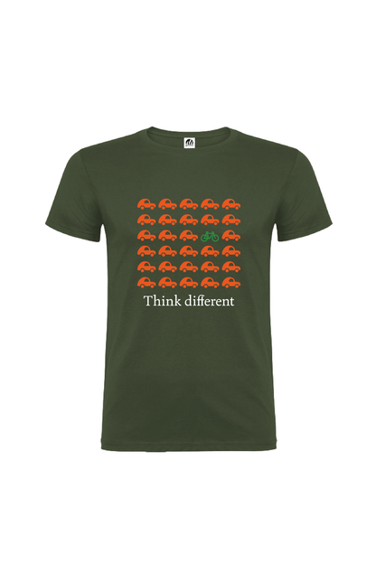 Camiseta Manga Corta Hombre Personalizada "Think different"