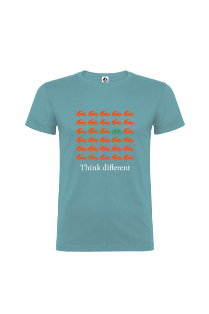 Camiseta Manga Corta Hombre Personalizada "Think different"