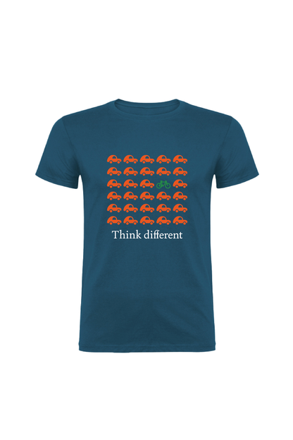 Camiseta Manga Corta Hombre Personalizada "Think different"