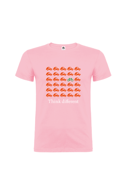 Camiseta Manga Corta Hombre Personalizada "Think different"