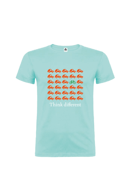 Camiseta Manga Corta Hombre Personalizada "Think different"