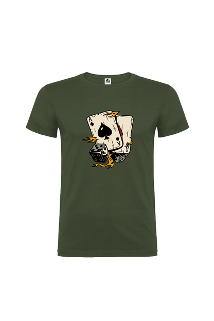 Camiseta Manga Corta Hombre Personalizada "Poker"