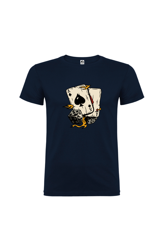 Camiseta Manga Corta Hombre Personalizada "Poker"
