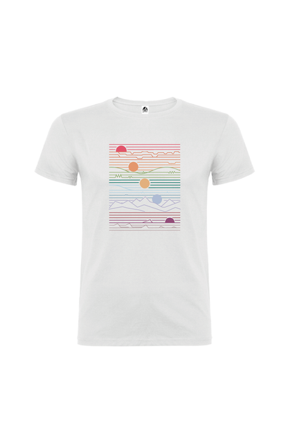 Camiseta Manga Corta Hombre Personalizada "Lunas"