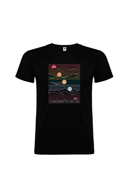 Camiseta Manga Corta Hombre Personalizada "Lunas"
