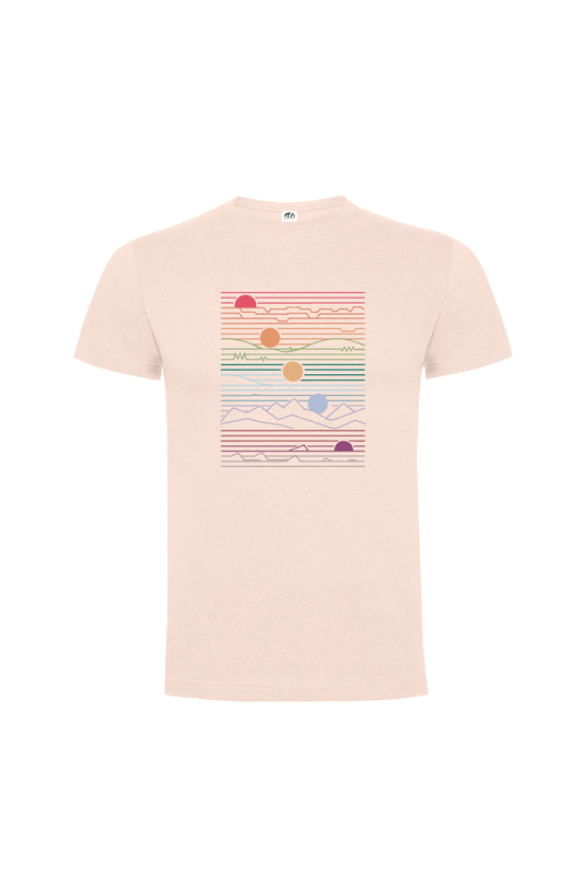 Camiseta Manga Corta Hombre Personalizada "Lunas"