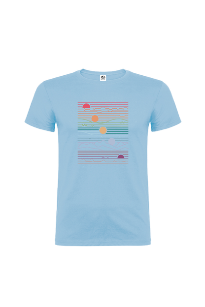 Camiseta Manga Corta Hombre Personalizada "Lunas"