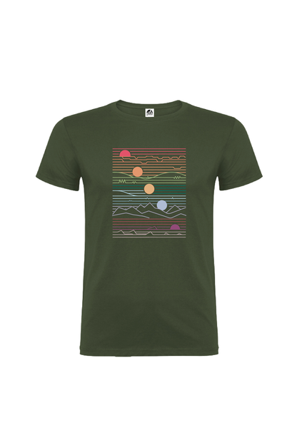 Camiseta Manga Corta Hombre Personalizada "Lunas"
