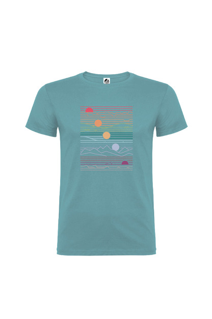 Camiseta Manga Corta Hombre Personalizada "Lunas"