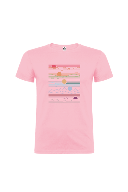 Camiseta Manga Corta Hombre Personalizada "Lunas"