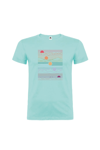 Camiseta Manga Corta Hombre Personalizada "Lunas"