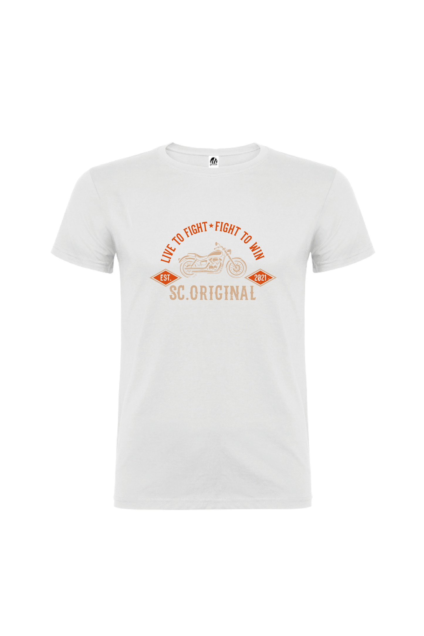 Camiseta Manga Corta Hombre Personalizada "Live to fight"